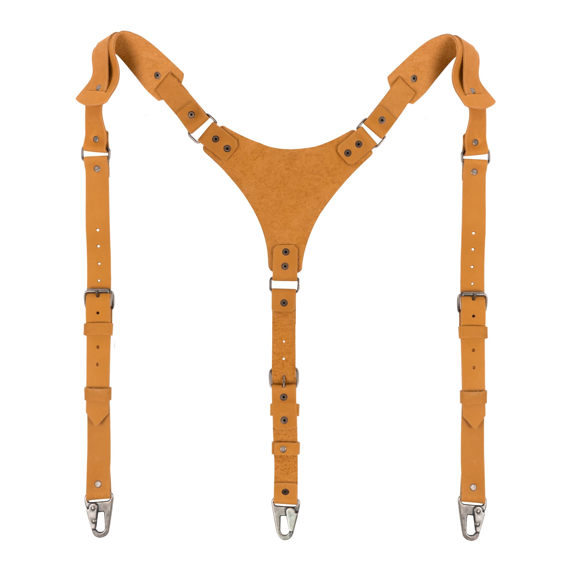 Hipster Style Suspenders with Adjustable Straps, Full Grain Leather, Handmade