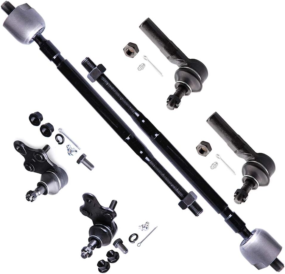 SCITOO 6pcs Front Suspension Kit Inner Outer Tie Rod End Lower Ball Joint fit 1992-1998 for Toyota Paseo 1991-1999 for Toyota Tercel
