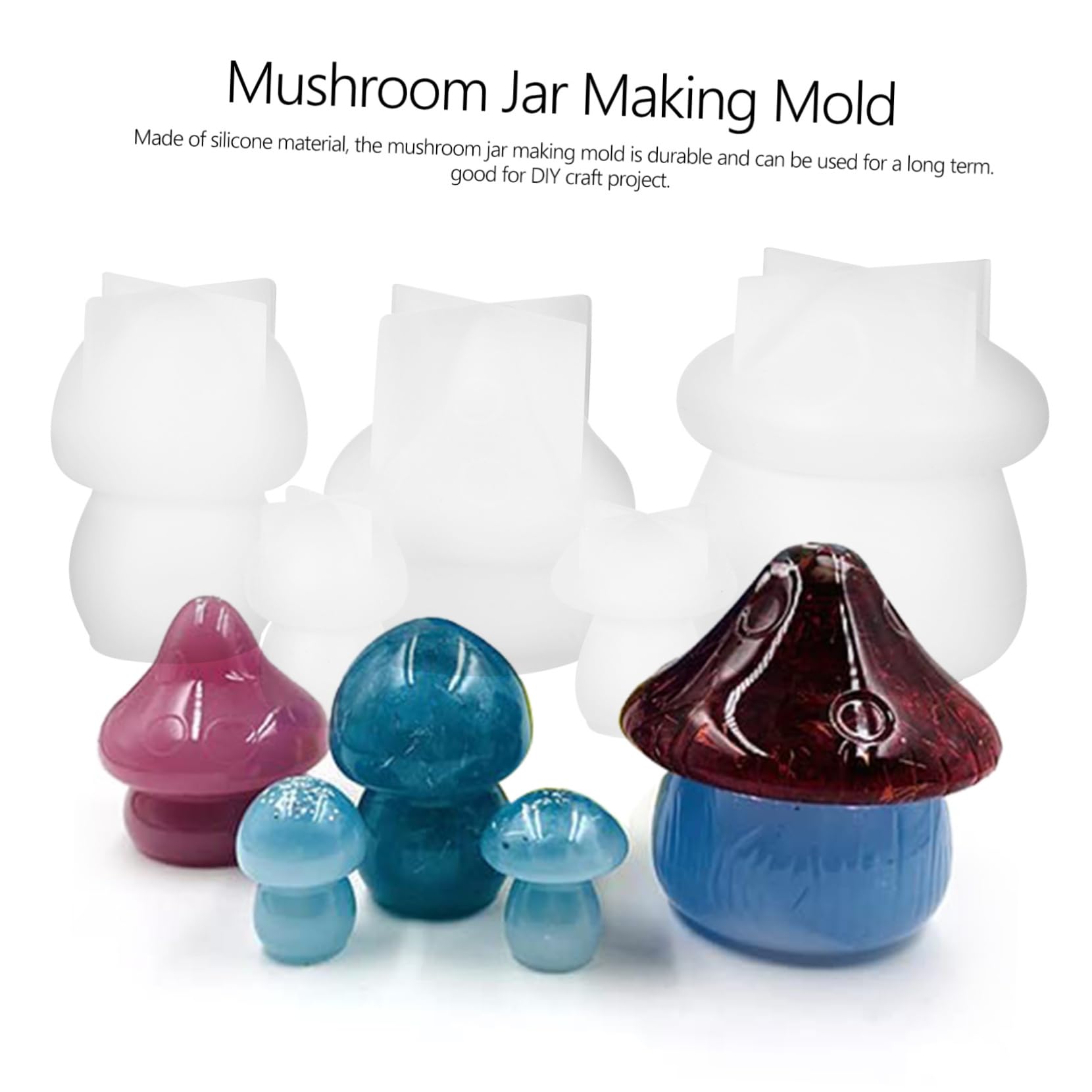 OSALADI 3 Set Stampo Silicone Per Creare Barattoli Decorativi E Pratici Stampo Silicone Flessibile Per Diy E Epossidica Mold Per Barattoli Unici E Stile Moderno 5 Pezzi*3
