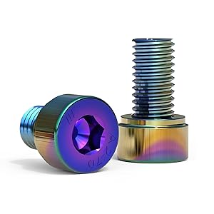 Amazon _ 4個入 キャップボルト M5×8mm P0.8 バイク用品 キャップボルト 六角穴付きボタンボルト 304ステンレス製 電気めっき色 汎用 _ 六角穴付きボルト・キャップボルト _ DIY・工具・ガーデン 通販