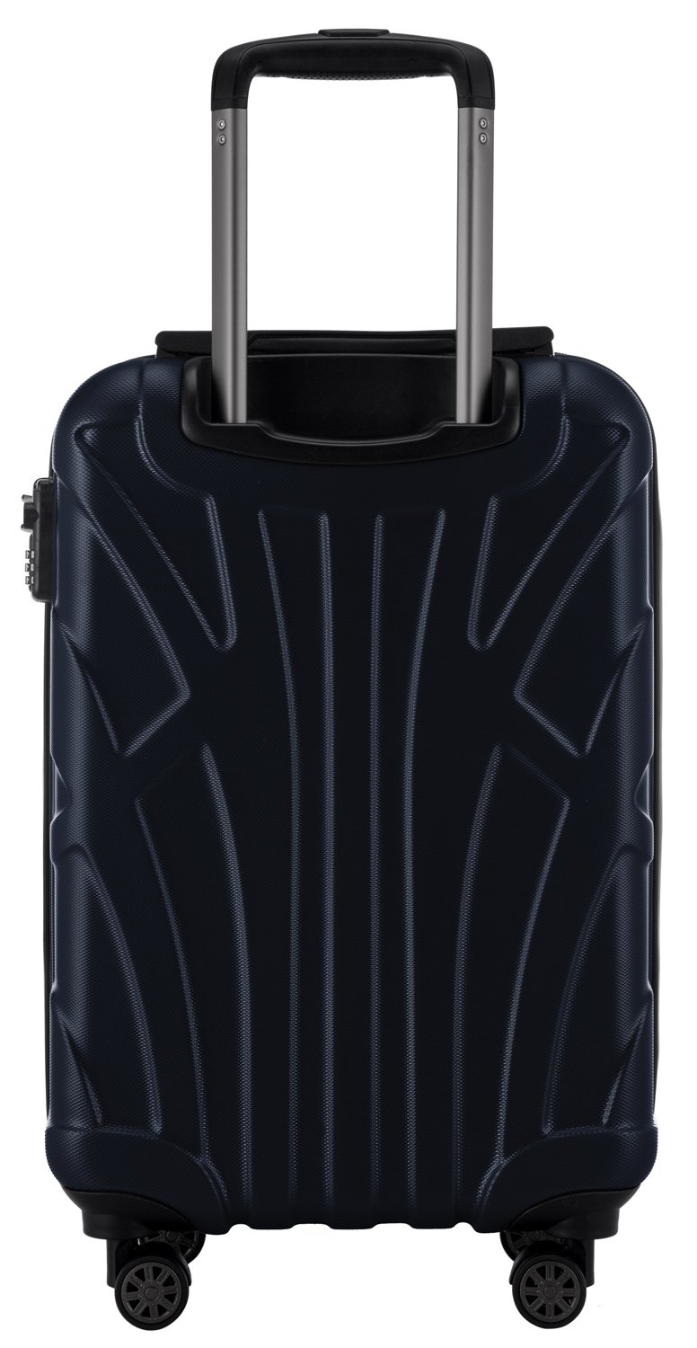 Suitline - Maleta de Mano rígida, Trolley 4 Ruedas, TSA, 55 cm, Aprox. 34 litros, 100% ABS Mate, Azul Oscuro - 3