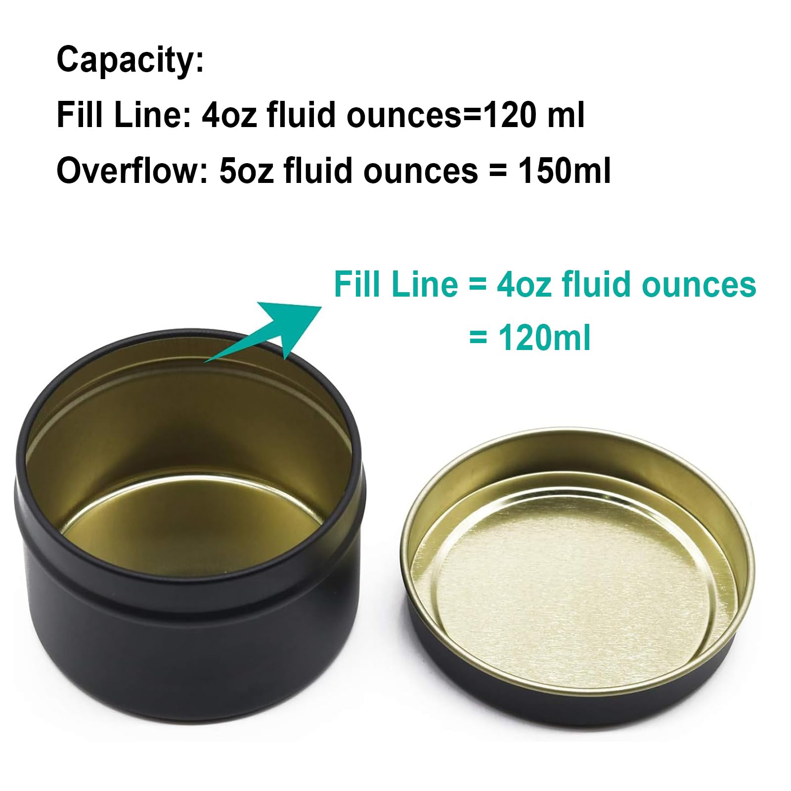 24 Pezzi Contenitori per Candele, 120ml Barattoli di Latta per Candele, Fai Da Te Barattoli per Candele con Coperchi, per la produzione di candele