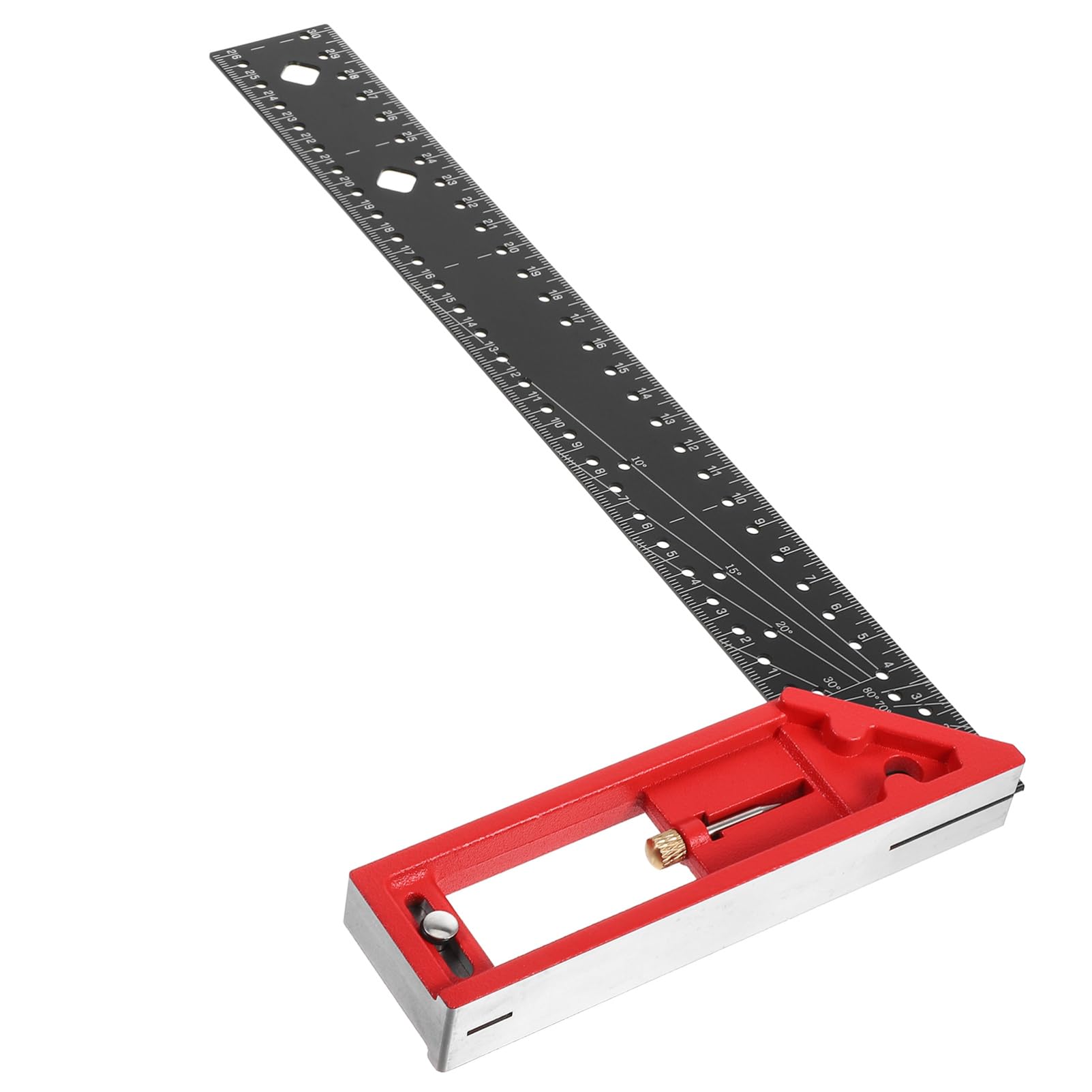 OSALADI Mehrwinkelmesslineal aus Aluminiumlegierung Flexibles Winkelmesslineal mit -verstellbarkeit Präzises Lineal für Holzbearbeitung Verschiebbares Design für Transport