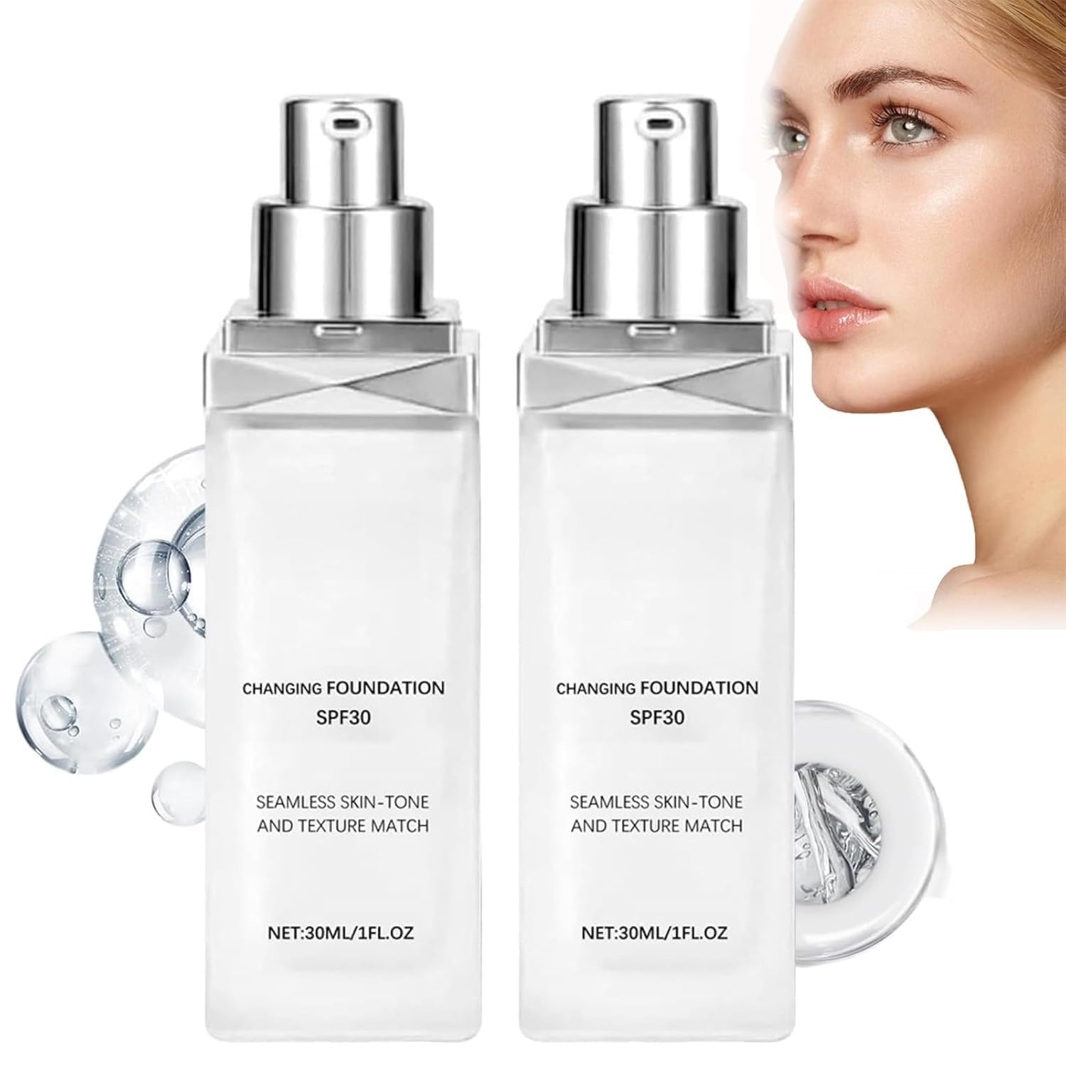Fond de teint hydratant imperméable avec protection SPF 30 tenue intégrale 24h