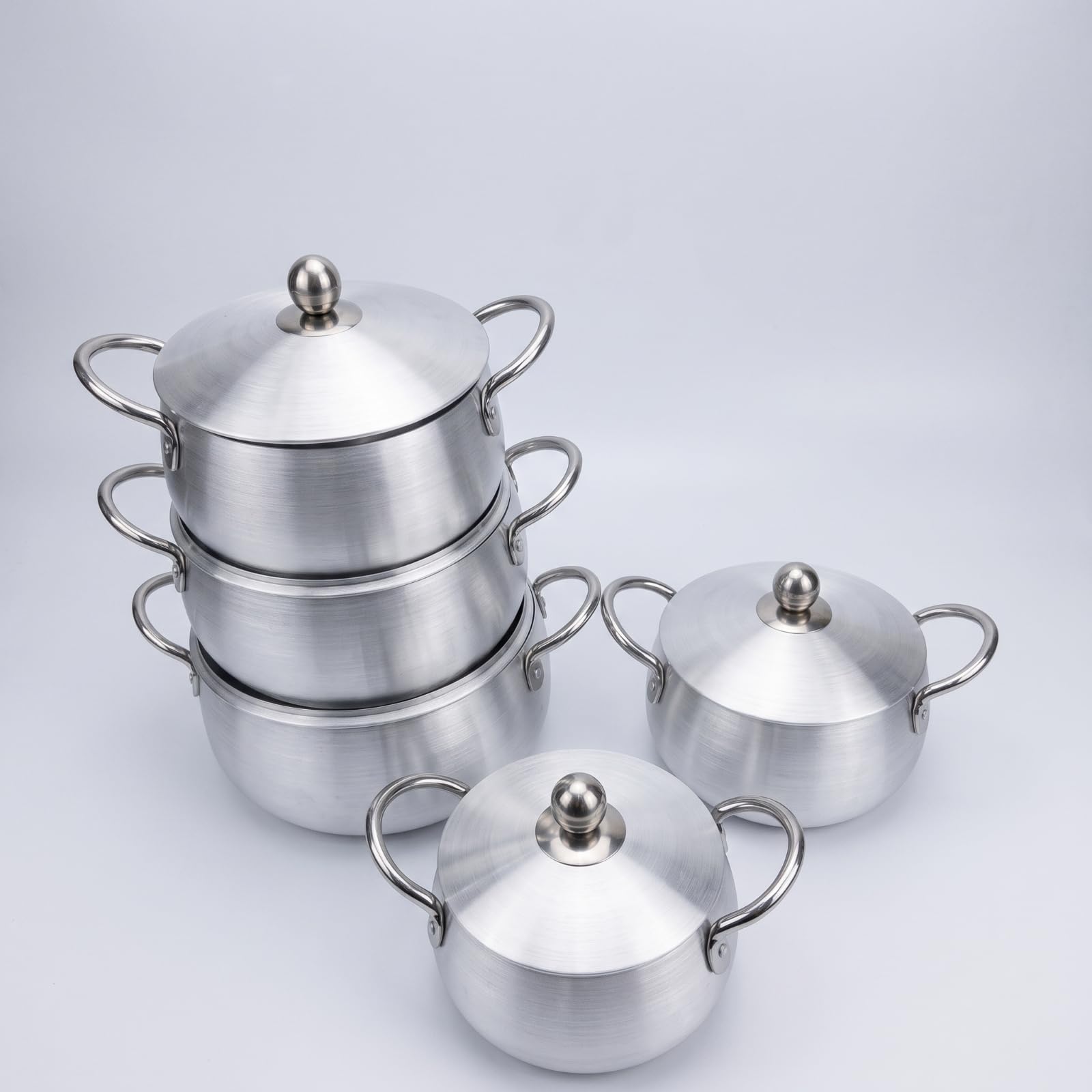 Colcolo Aluminiumkochtopf mit Deckel Leichter Suppentopf Milchtopf Gemüsetopf Nudeltopf Backtopf Bratentopf für Studenten Camping Küche