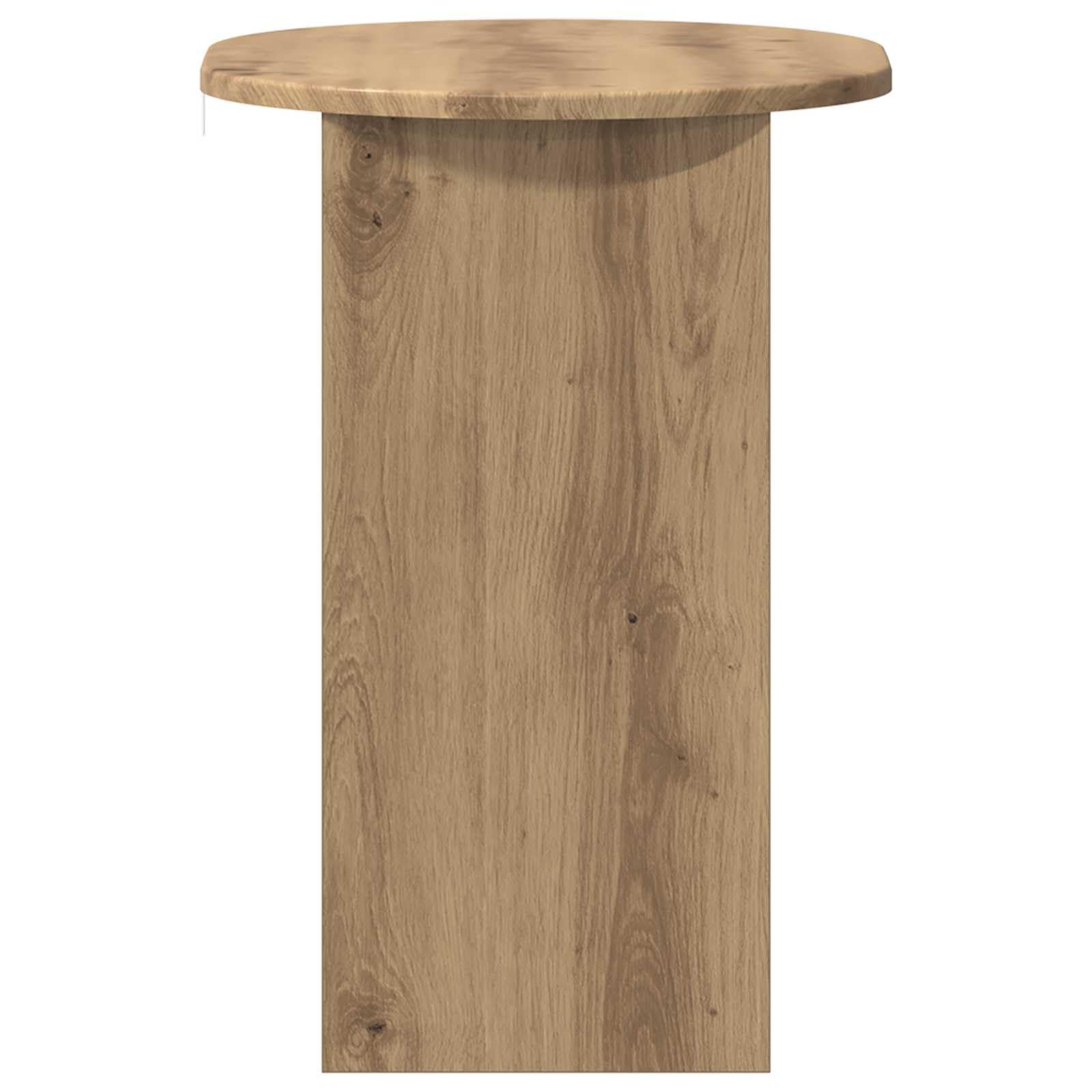 Drewnopochodny minimalistyczny stolik Dąb artisan brązowy 50 x 39 5 x 55 cm
