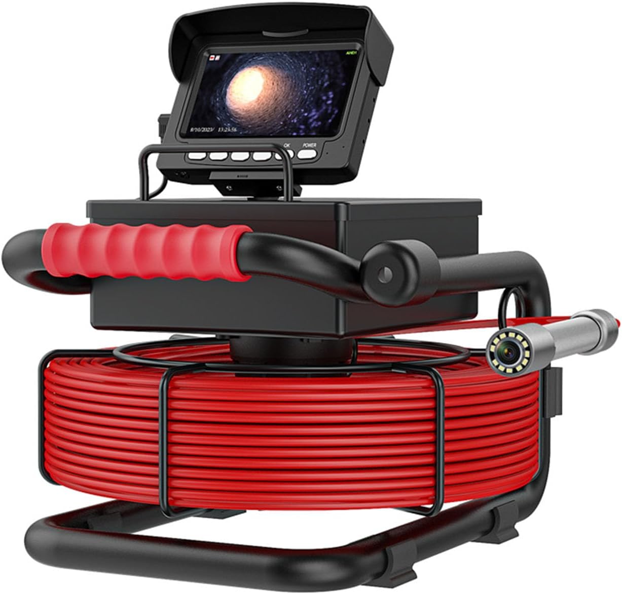 Sewer Camera, DVR Video Recording Pipe Video Inspection Camera, 4.3 Inch Monitor, Drain Sewer Pipe Industrial Borescope,30M