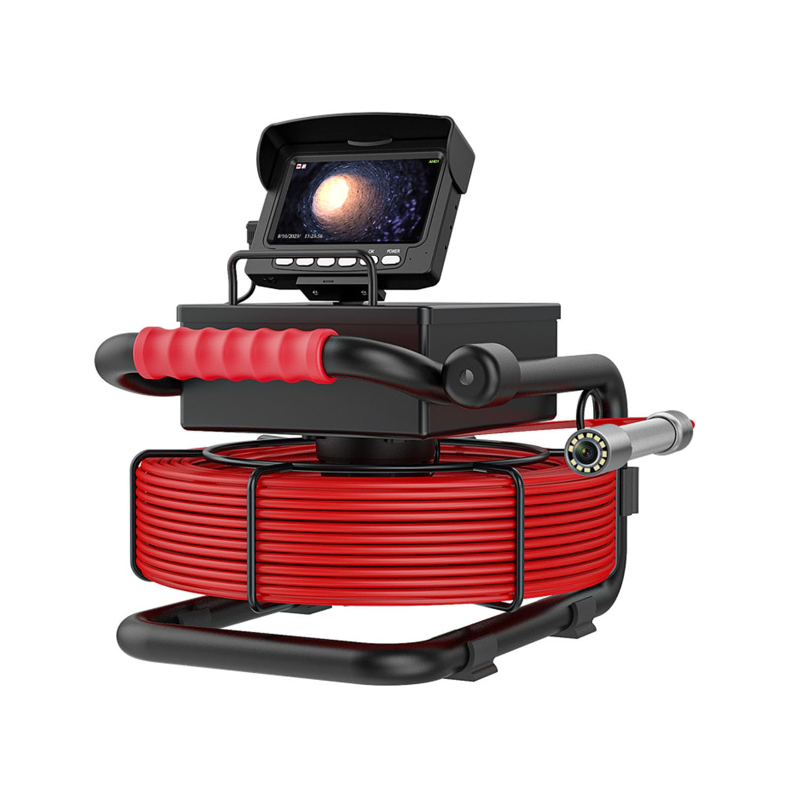 YNIYUJKL Dvr Video Recording Pipe Video Inspection Camera, Sewer Camera 1080P, 4.3 Inch Ips Monitor Video Drainage Pipe Industrial Endoscope,30M
