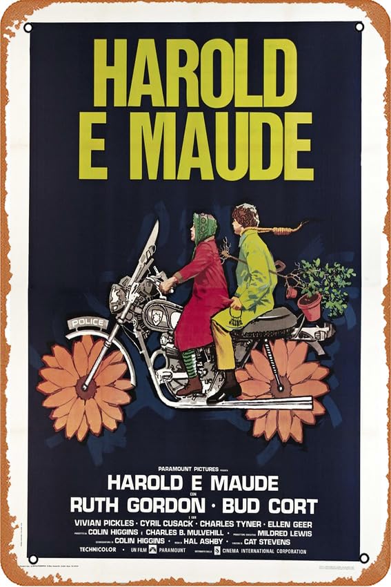 Harold And Maude - Movie (Italian) Poster Home Wall Art Decoration Retro Metal Tin Sign 8x12 inch
