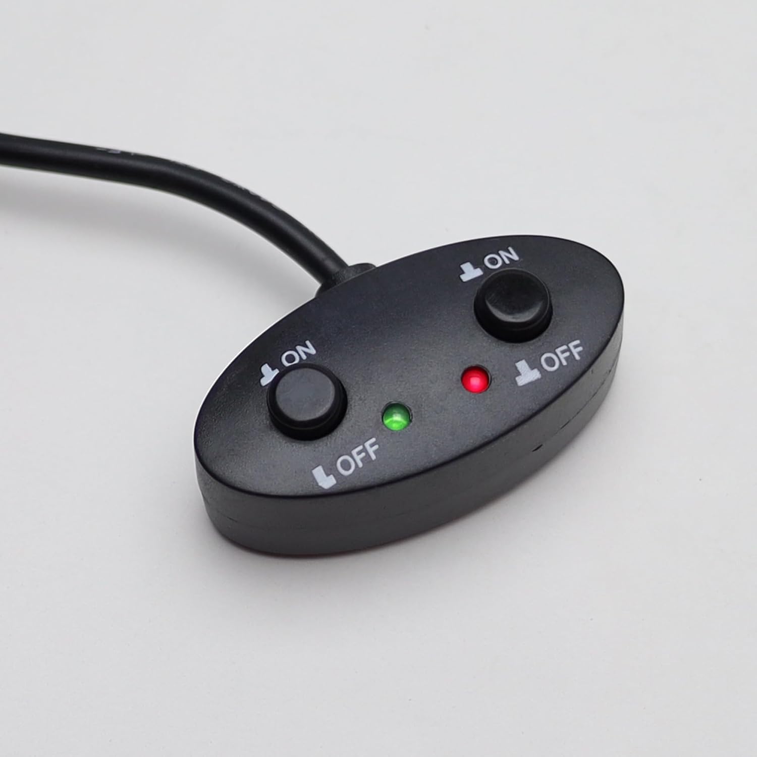 iJDMTOY Oval Shape 12V Push Button Dual Switch with Red LED Indicator Lights Compatible with Fog Lights, DRL, LED Light Bar etc.