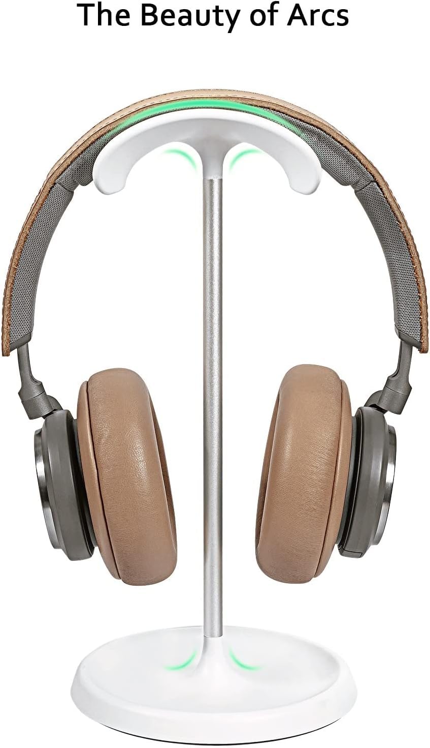 ZUMAHA Nuovo Supporto per Cuffie Supporto per Cuffie in Alluminio Curvo Robusto Supporto per Cuffie Antiscivolo Supporto per Cuffie con Base Pesante Supporto Cuffie