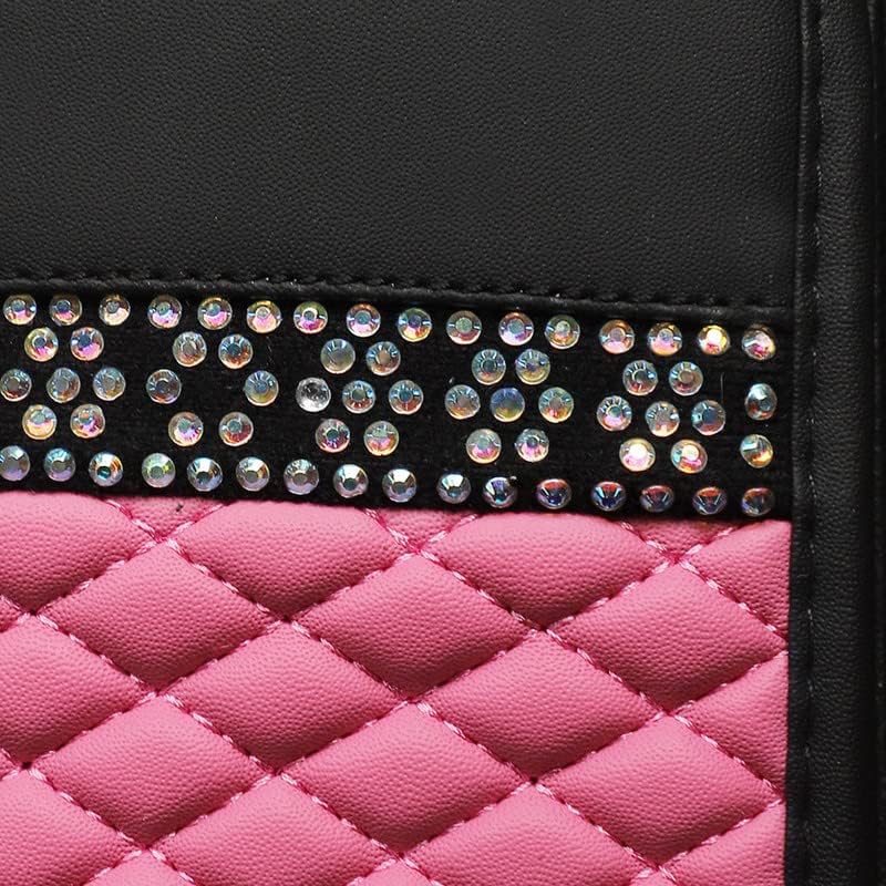 Miniatura 3 de AEVEA Cojín de diamante para consola central de automóvil, de piel brillante, impermeable, para mujeres y niñas, protector cómodo, accesorios de