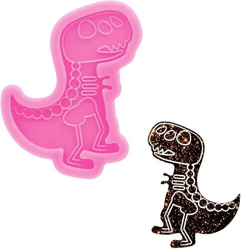 Miniatura 5 de Molde de resina de silicona de dinosaurio para bebé llavero en forma de dinosaurio molde de resina para expoy molde de fundición de resina para