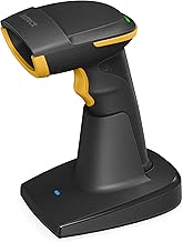 Inateck Lecteur de Code Barres 2D 1D QR sans Fil, Bluetooth 5.0, Scanner Codes sur l'écran avec Base Intelligente, BCST-54 (Noir)
