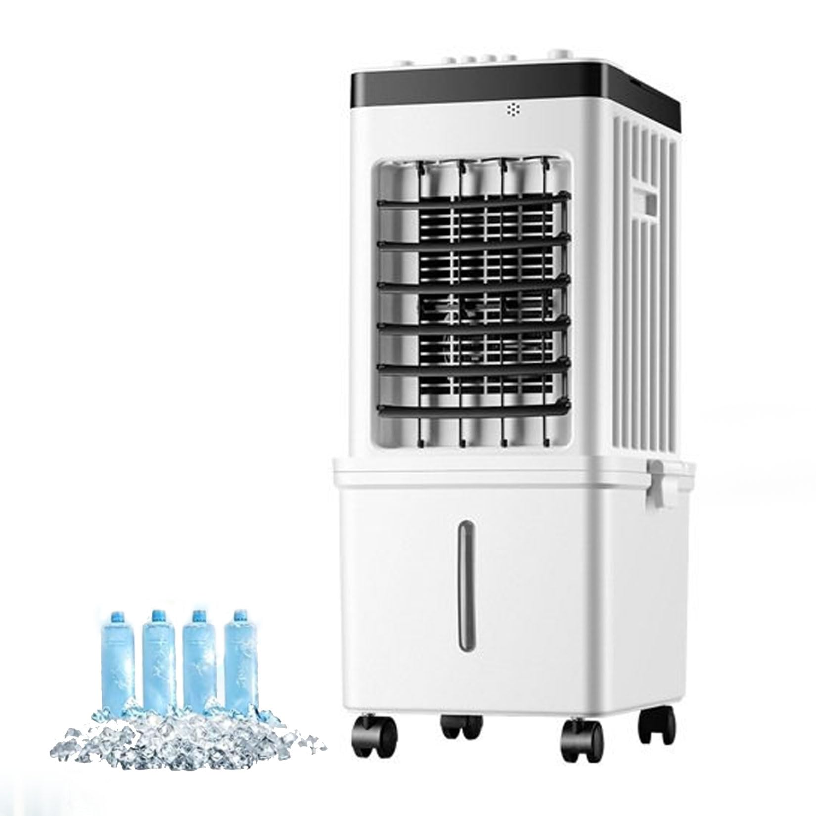 yurstcggh Evaporative Air Cooler,Hoseless Portable Air Conditioner,3-in-1 with Remote Control Fan 3 Speeds,Powerful Cooling AC Unit,Remote Control,Touch Display