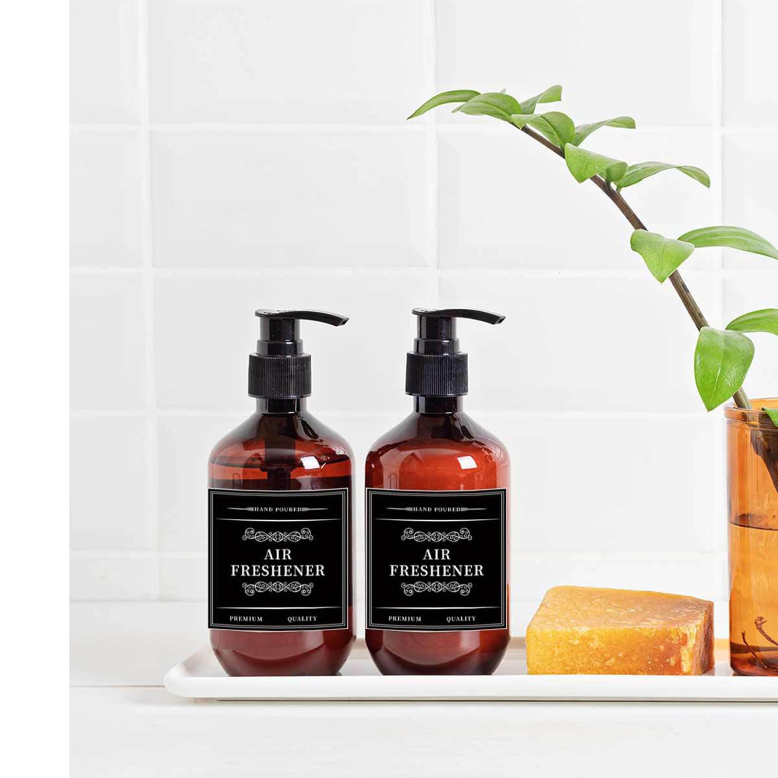 Wasserfeste Spender-Aufkleber - 3 Blätter Selbstklebende Etiketten Für Bad