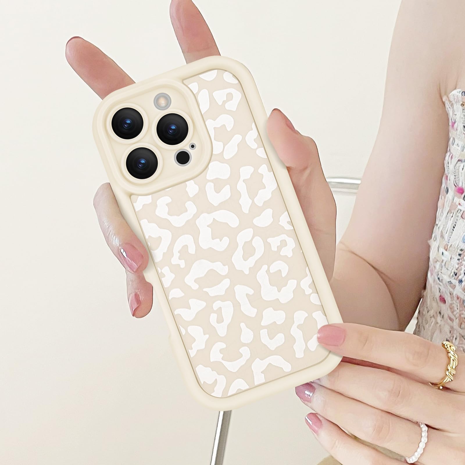 Newseego Custodia Leopardata Per IPhone 16 – TPU Morbido, Stampa Estetica, Protezione 360° Con Bordo Rialzato, Rosa