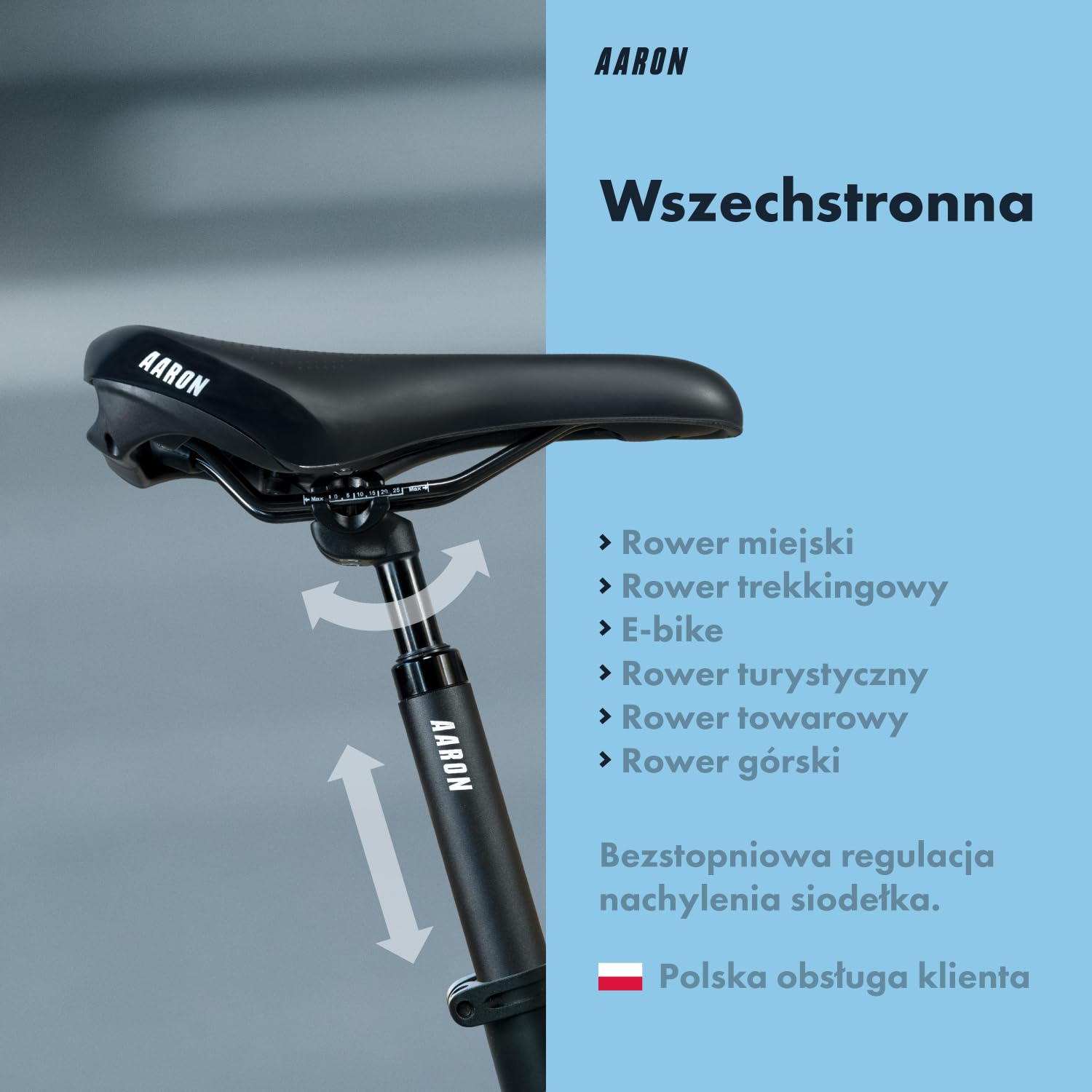 AARON Sprężynowy sztyca siodełka o średnicy 27,2 mm, 30,9 mm lub 31,6 mm, aluminiowa, sprężynowa sztyca siodełka o długości 350 mm, do roweru elektrycznego, roweru górskiego,