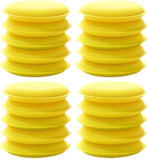 20 peças de esponja de espuma de cera de cera de cera de cera de carro redondo almofadas aplicadoras 10 cm esponja de limpeza lavadora limpa ferramenta de lavagem de carro ferramentas de limpeza de carro