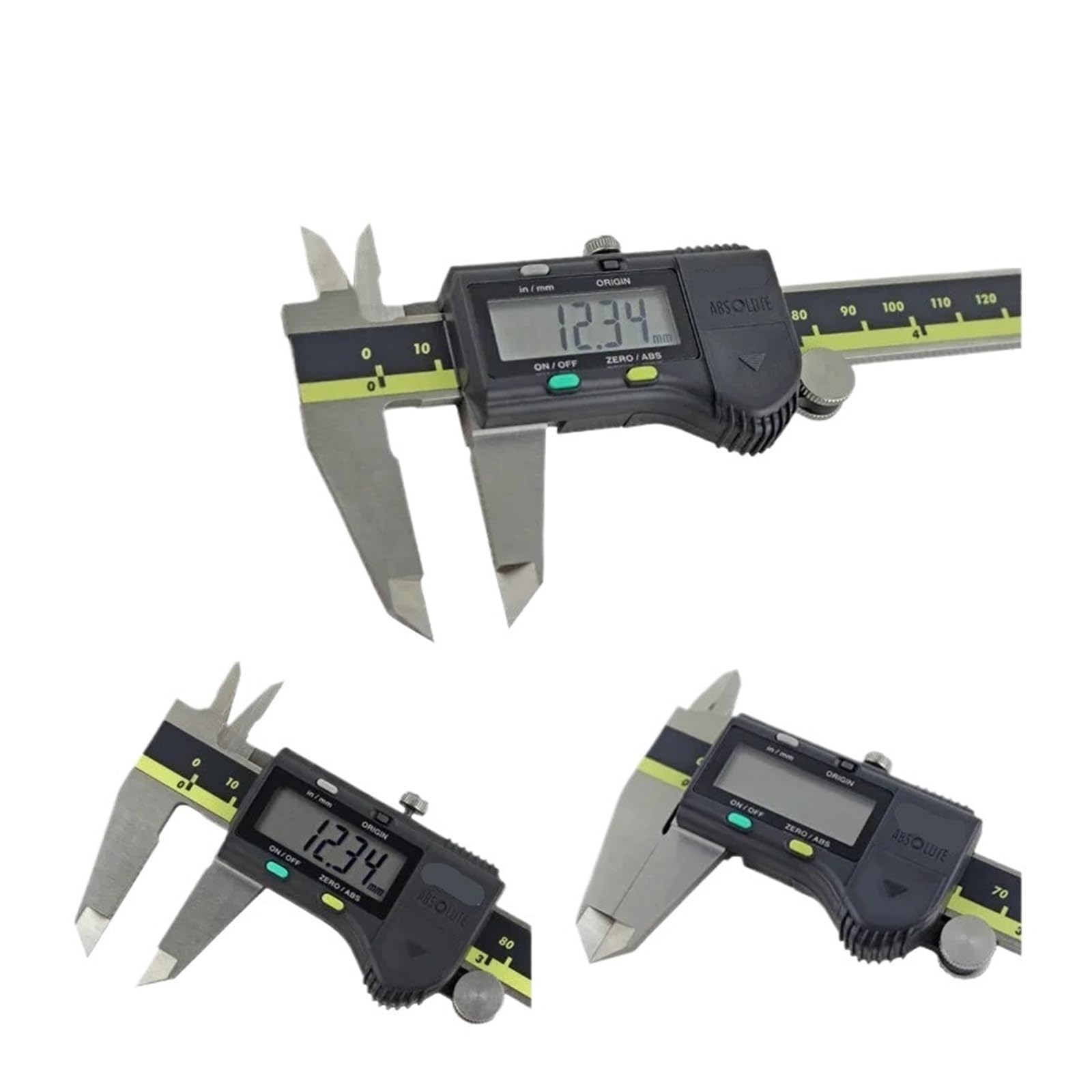 Pied à coulisse numérique Vernier Caliper Pied à coulisse numérique Vernier Caliper 6 pouces 0-150 mm 500-196-20 200 mm 500-197-20 300 mm Calibre en acier inoxydable Outils de mesure (0-150 mm) (0 )