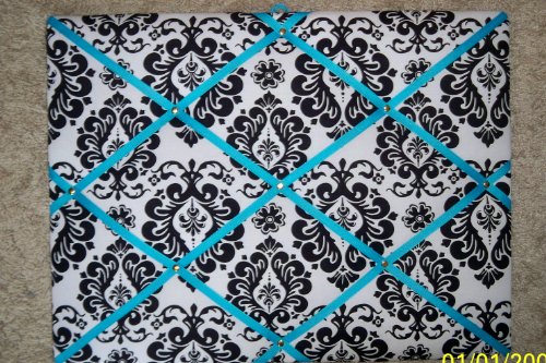 Damask with Turquoise Ribbon French/memo Board