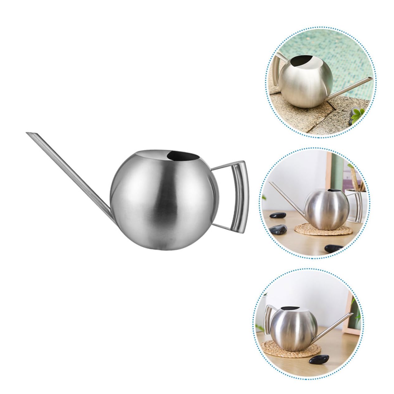 1 Pezzo Annaffiatoio da Inossidabile con Beccuccio per Piante Indoor e Outdoor Strumento Irrigazione Ergonomico e Facile