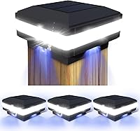 Vista 9 de Sumaote Luz solar para poste de poste, luz solar LED impermeable para exteriores para postes de madera de 4 x 4, 5 x 5, 6 x 6, luces de valla