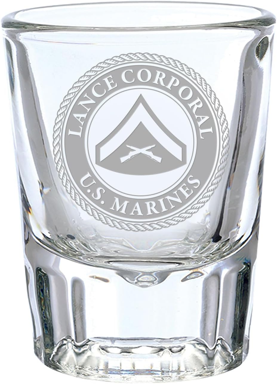 7.62 Design U.S. Marine Corps Eagle Globe & Anchor Deep Etched 1.5 oz. Shot Glass
