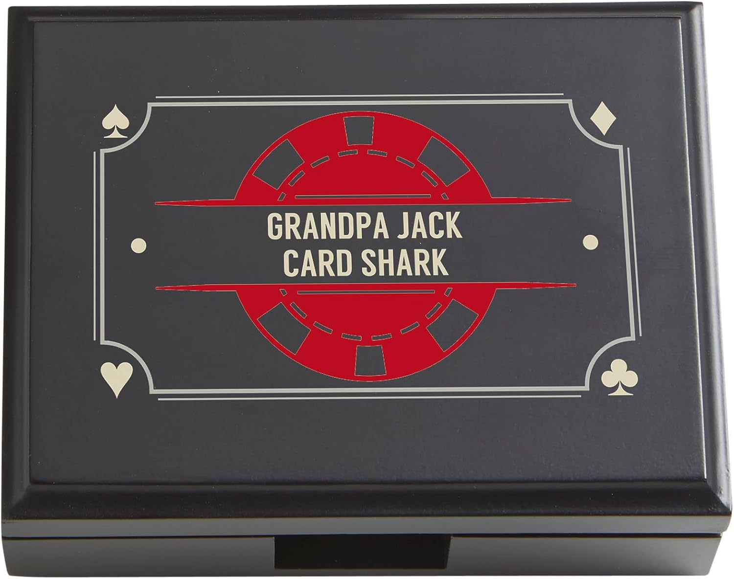 Personalization Universe Poker Night Personalized Wood Playing Card Box