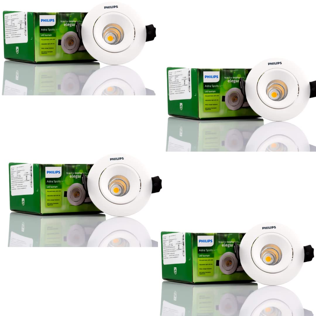 PHILIPS Astra Spots 3-Watt LED COB Lights (Warm White), Pack of 4 (B09SZ482GM) Amazon Price History, Amazon Price Tracker