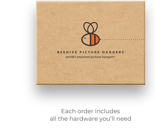 Miniatura 9 de Beehive Picture Hangers Kit completo de 38 piezas para colgar cuadros, ajusta marcos en cualquier dirección, resistente, para montar marcos de