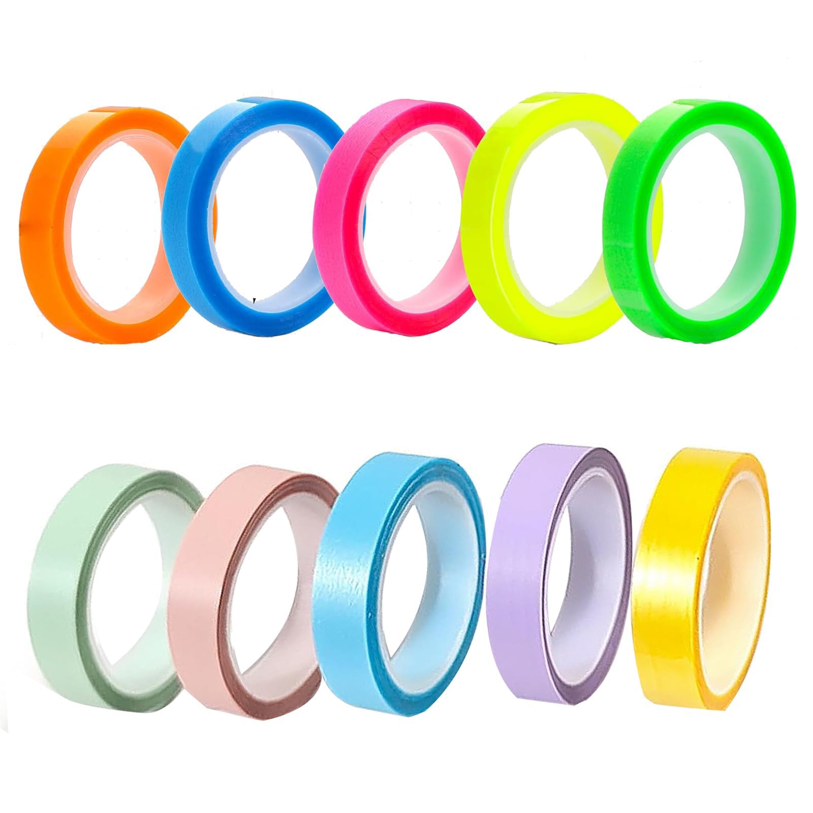Sticky Index Tabs,Book Annotation Kit,10 PCS Highlighter Tape,Revision Supplies,Book Mark, Annotation Tabs,Coloured Tape,Study Supplies,for Students,Teachers,Classroom,Home,Office,Books Reading