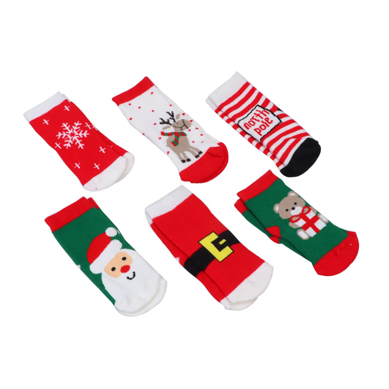 Kisangel 12 Paare Weihnachtsfeier Baby- für Jungen Weihnachts- -Socke Weihnachtsmotiv für Gemeinde Weihnachten Kind