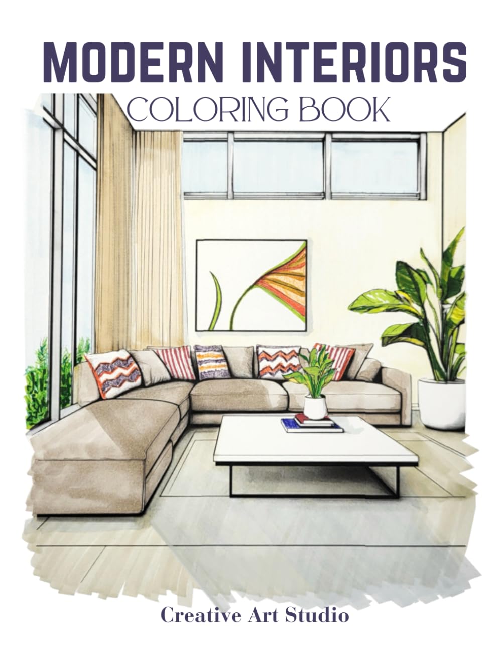 Modern Interiors Coloring Book: A Creative Exploration of Contemporary Spaces