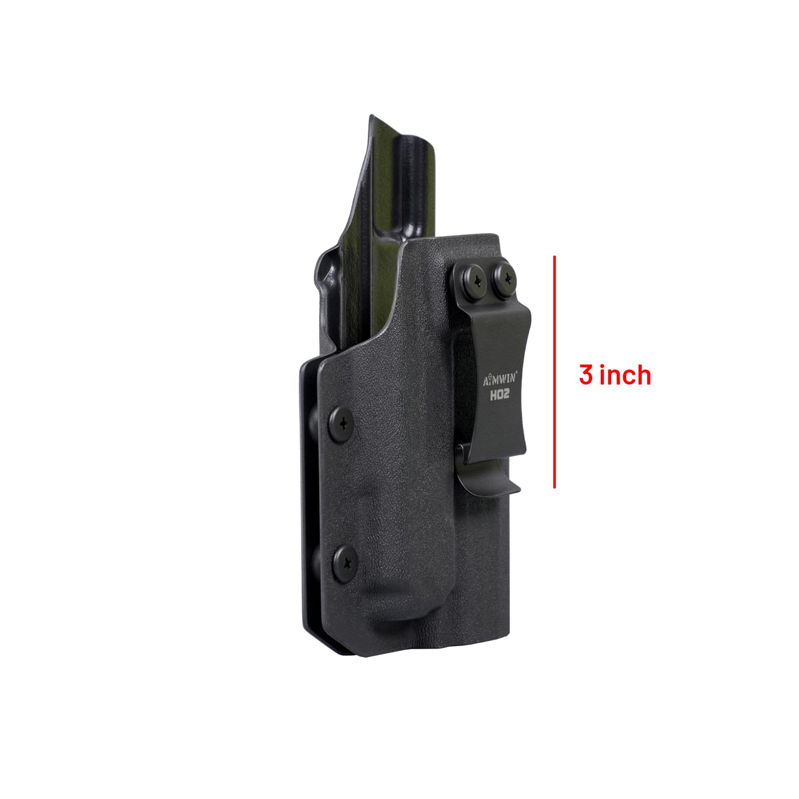 AIMWIN H02 Fondina IWB Interna per SIG M18 Destra Porto Occulto KYDEX Holster IWB Blocco Automatico Ritenzione Regolabile Compatibile Torcia Laser