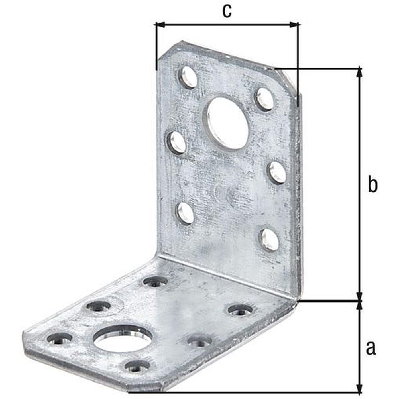 GAH-Alberts Squadretta di Giunzione Acciaio 50 x 50 x 35 mm 25 pz