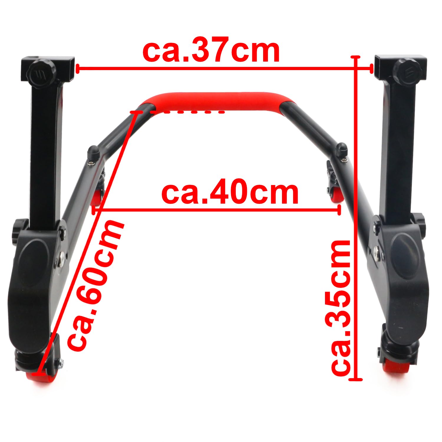 Area1 Motorradständer Set, Hinten & Vorne - 360 Grad drehbar auf Rollen - inkl. 2 Adapter für Diverse Motorräder, bis 300kg, hohe Stabilität und Festigkeit Schwingenadapter Motorradheber (Set2)