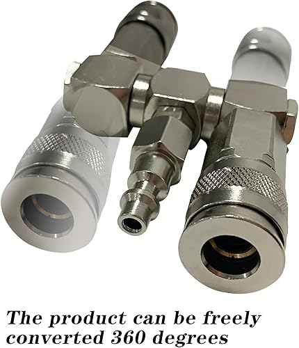 Miniatura 2 de Accesorios para compresores de aire,Divisor de manguera de aire de 2 vías,Piezas del compresor de aire de presión de trabajo máxima de 1500