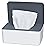 Diaper Wipes Dispenser, Tissue Storage Box Case, Wet Wipe Dispenser Holder with Lid for Home, Office, Cars (Gray-White)
