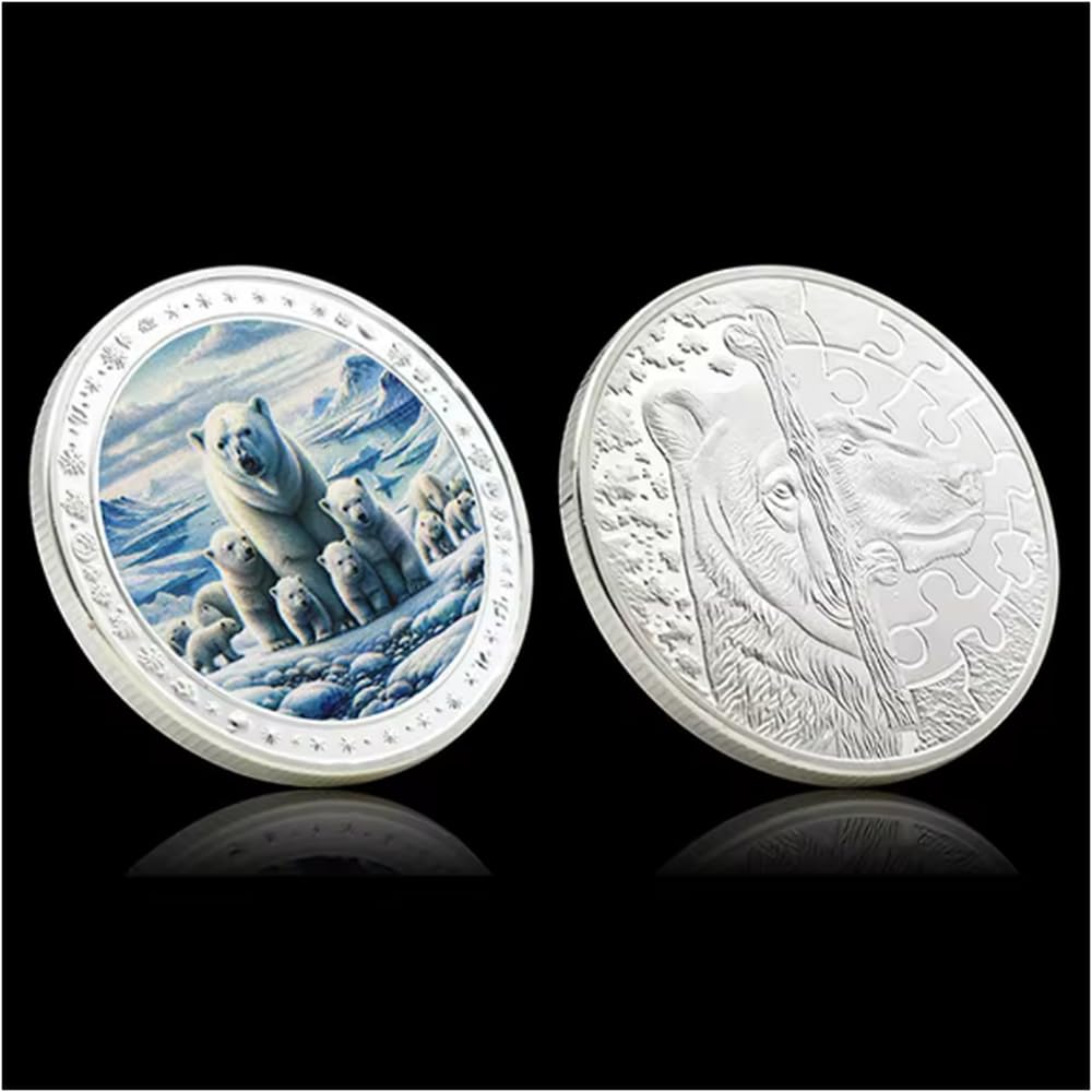 CTTSDHIPE Commemorative Coin Cute Animal Souvenir Coin Silver Plated Challenge Coin Collectible Coin Souvenir Gift
