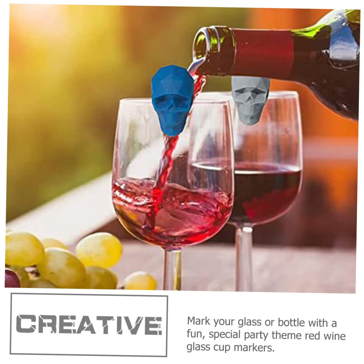PRETYZOOM 56 Pièces Marqueur De Verre À Vin Breloques À Vin pour Verres À Pied Étiquettes De Verres À Étiquettes De Marqueurs De Boisson pour Charme De Boisson Décor De Tasse
