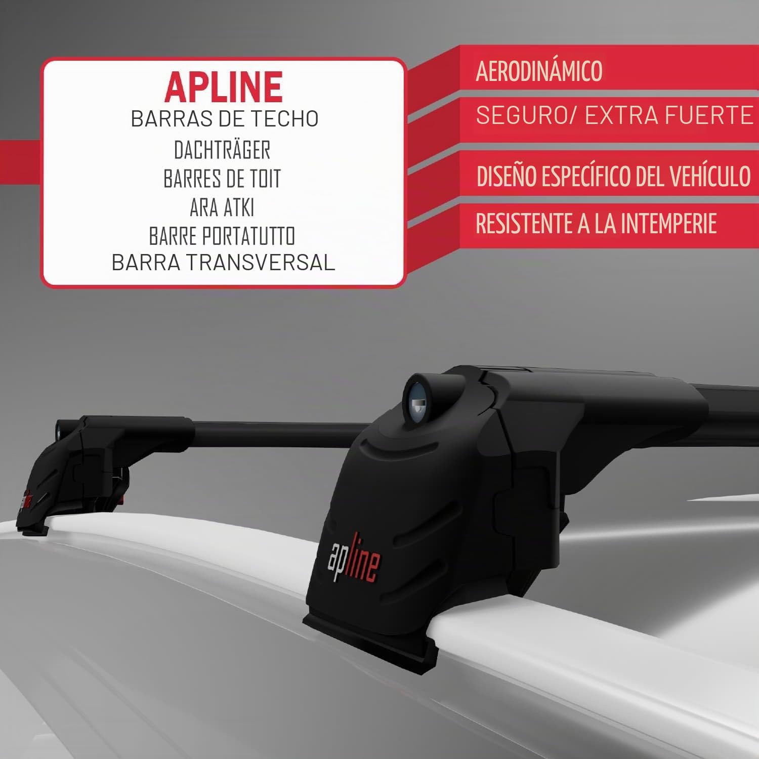 Compatible con Kia EV3 (SV) 2024-2026 Modelo Ace-2 Barra de Techo Auto Portaequipajes Barras Transversales Negro Aluminio 2 Barras