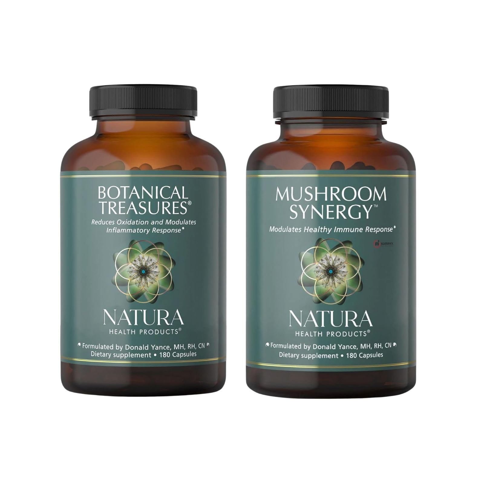 Natura Health Products Mushroom Synergy Botanical Treasures Supplement Bundle - Modulates Healthy Immune Response - Supports Broad-Spectrum Antioxidant Activity