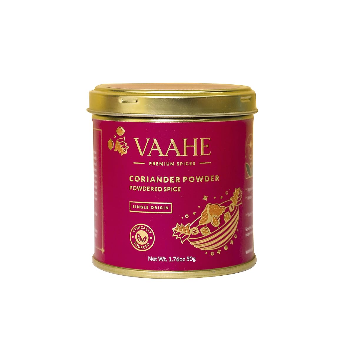 VAAHE Coriander Powder (Dhania) | Single Origin | Freshly Ground and Packed | 100% Pure and Natural | Premium Tin Box (50 gm) (B0D9P81BGD) Amazon Price History, Amazon Price Tracker