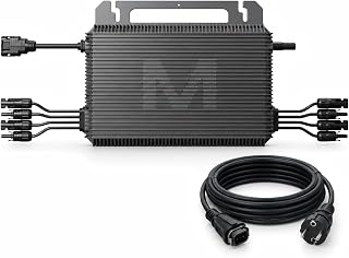 Marstek Saturn 800W Mikro-Wechselrichter 2 MPPT, bis zu 540W pro PV Eingangsleistung, WiFi Integriert, Inverter drosselbar auf 600W, MST-MI800W mit 5 Meter Schuko AC Kabel, IP67