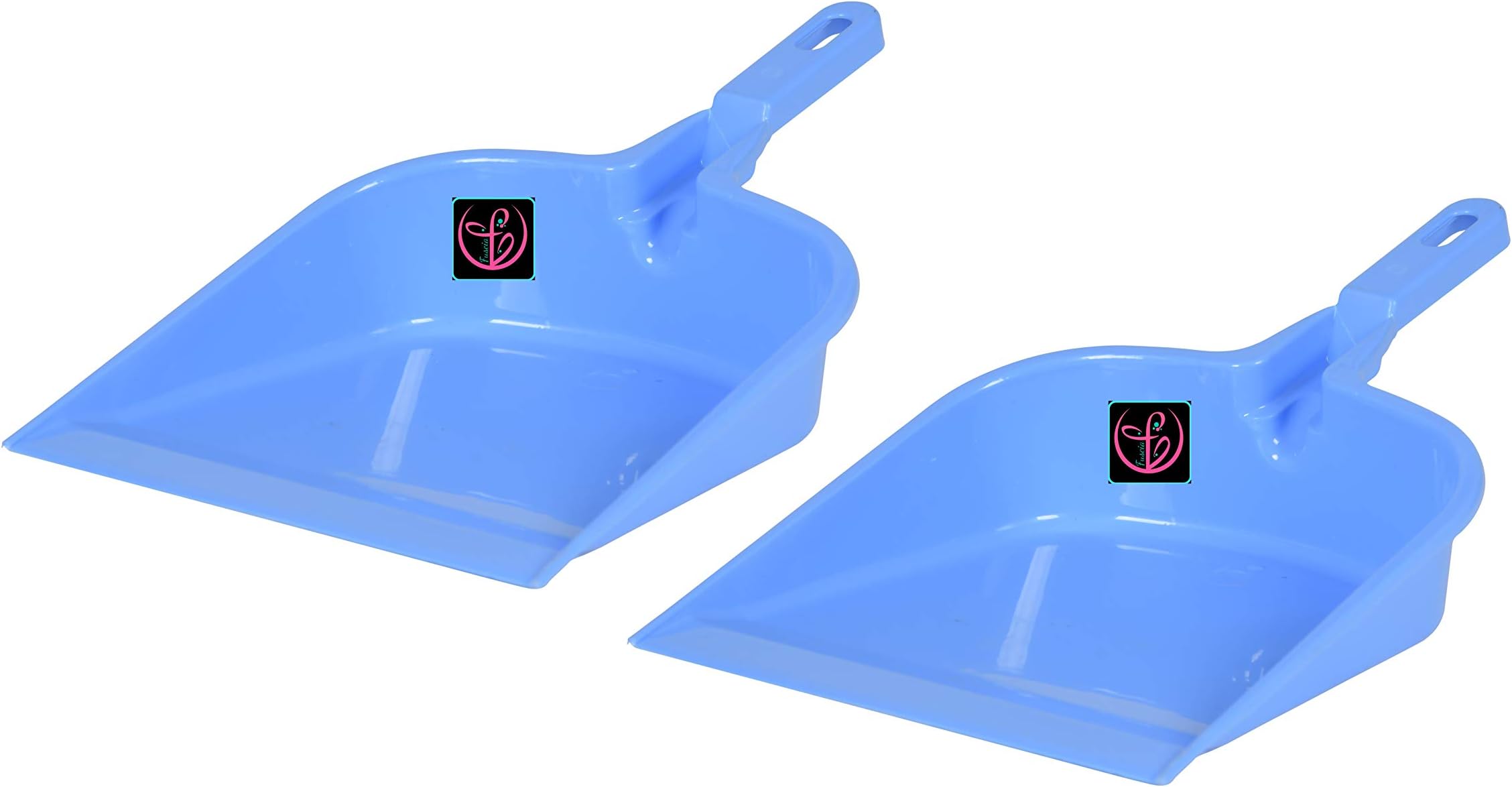 Plastic Dust Pan (Multicolour, Large) -Set of 2 Pieces
