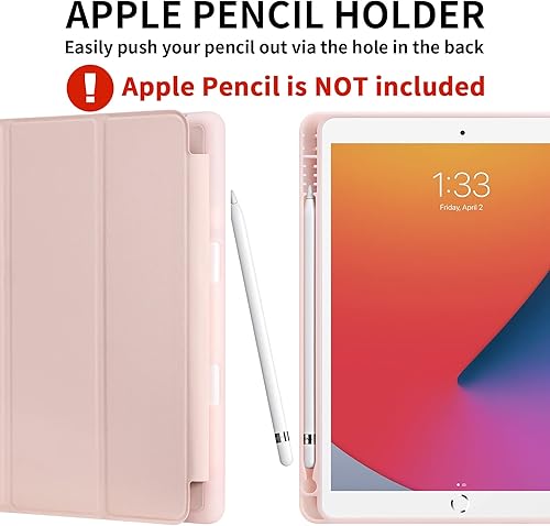 Miniatura 3 de GHINL Funda para iPad 87 generación (20202019) iPad 10.2 pulgadas con soporte para lápices encendidoapagado funda protectora con soporte magnetico