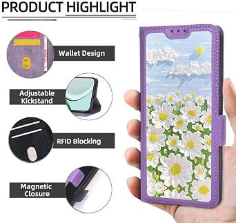 Case Compatible for KYOCERA GRATINA Phone Case Flip Cover [with Tempered Glass Screen Protector][RFID Blocking][Luminous Effect] LPT-CJ