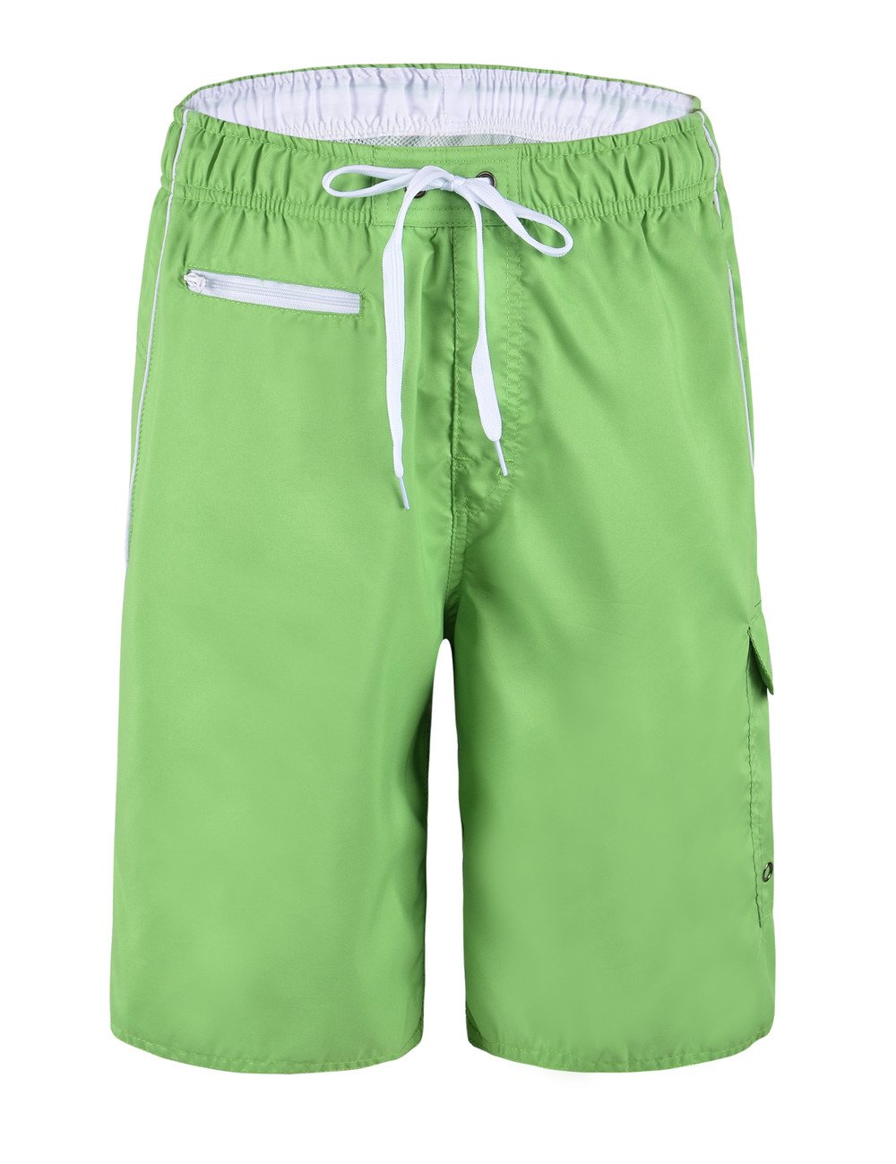 Men's Swimming Trunks Quick Dry Summer Striped Beach Board Shorts with Lining-image-18