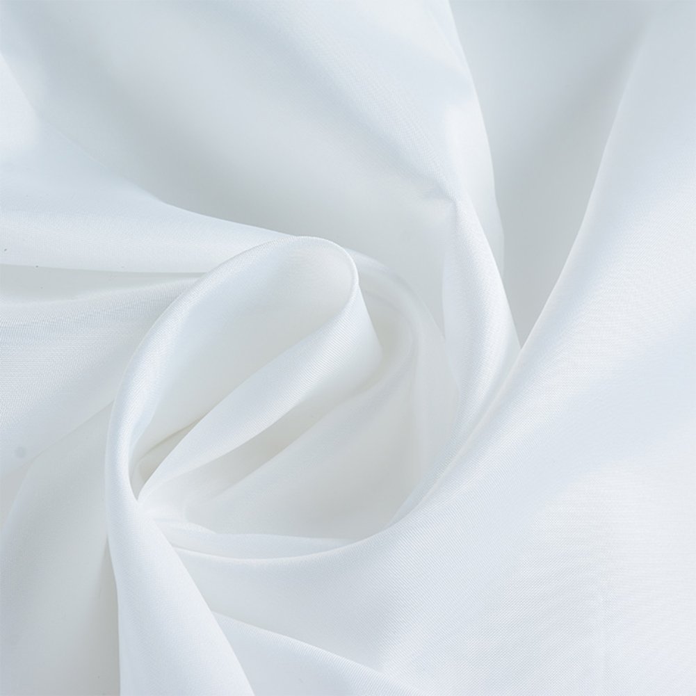 Hayrets Weißer Duschvorhang extra Breit 200x330 cm Überlänge für Badewanne und Dusche im Badezimmer, Badvorhang Anti-Schimmel und Wasserdicht aus Stoff 100% Polyester, Waschbar mit Vorhangringen